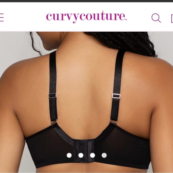 Curvy Couture Retro Roses Sheer Mesh Bra 38DDD - Picture 3 of 6